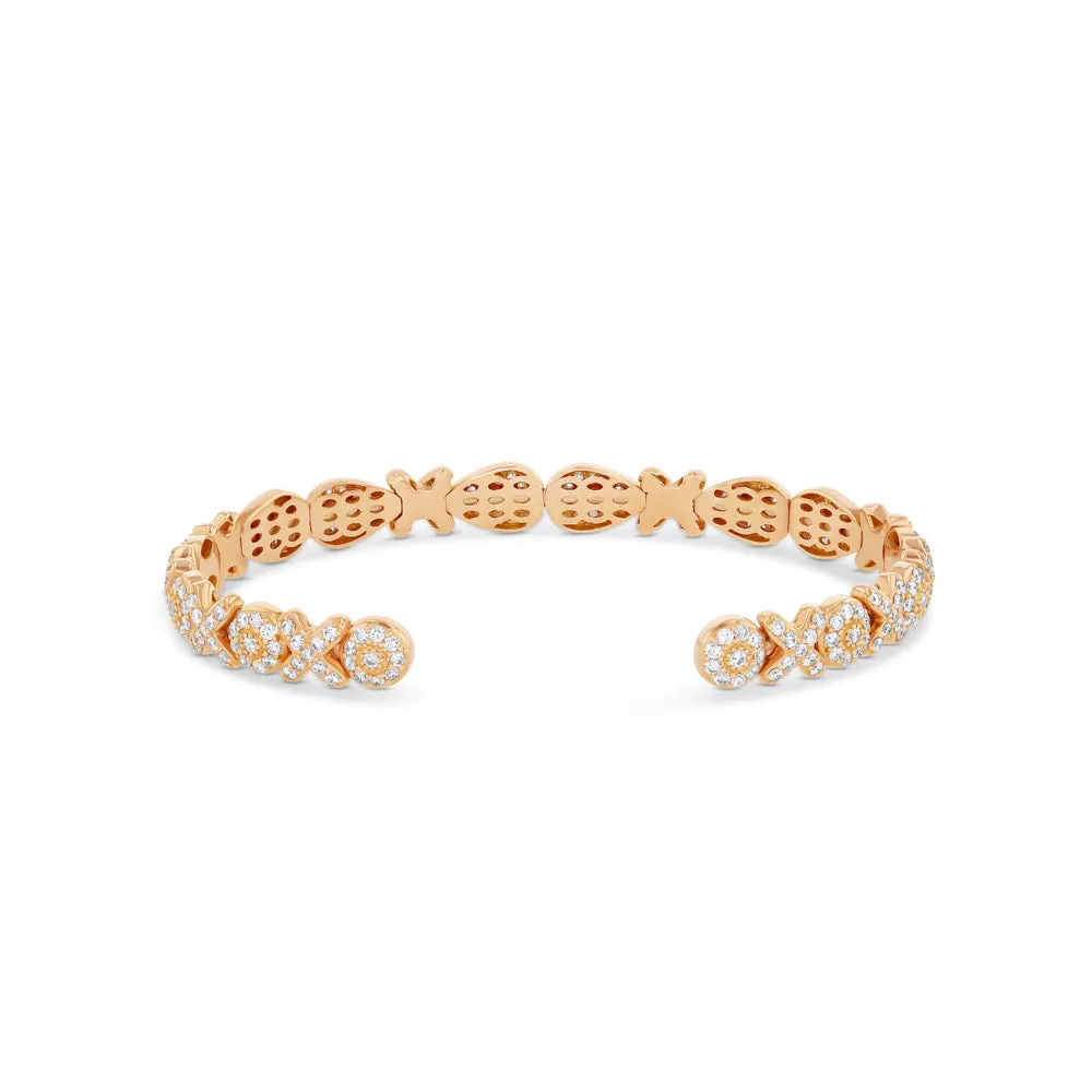 XOXO 18k Rose Gold Flexible Bangle