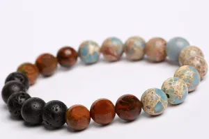 Yellow & Green opal beads   Dyed Jasper   black lava