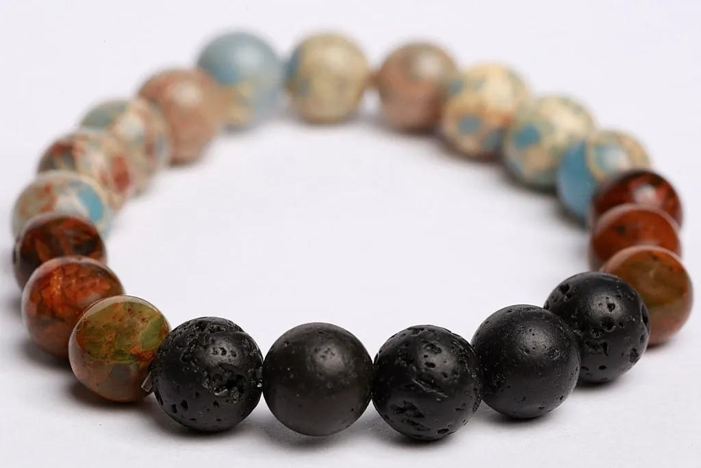 Yellow & Green opal beads   Dyed Jasper   black lava