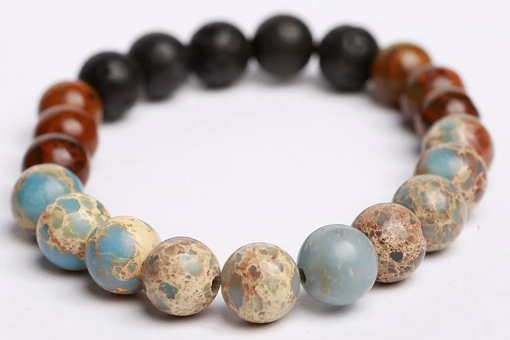 Yellow & Green opal beads   Dyed Jasper   black lava