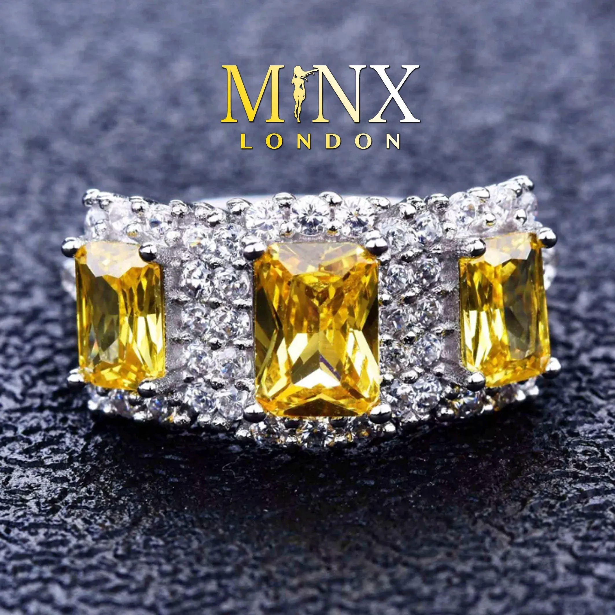 Yellow Diamond Engagement Rings | Yellow Diamond Ring | Womens Yellow Diamond Ring | Promise Ring | Womens Engagement Ring | Halo Ring