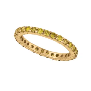 YELLOW DIAMOND ETERNITY RING 14K GOLD (1.07 CTW)