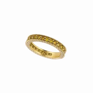 YELLOW DIAMOND ETERNITY RING 14K YELLOW GOLD 14K GOLD (1 CTW)