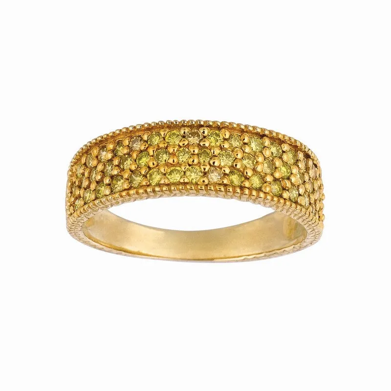 YELLOW DIAMOND RING 14K GOLD (0.65 CTW)