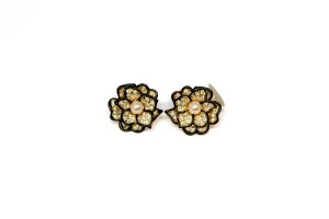 Yellow Flower Stud Earrings