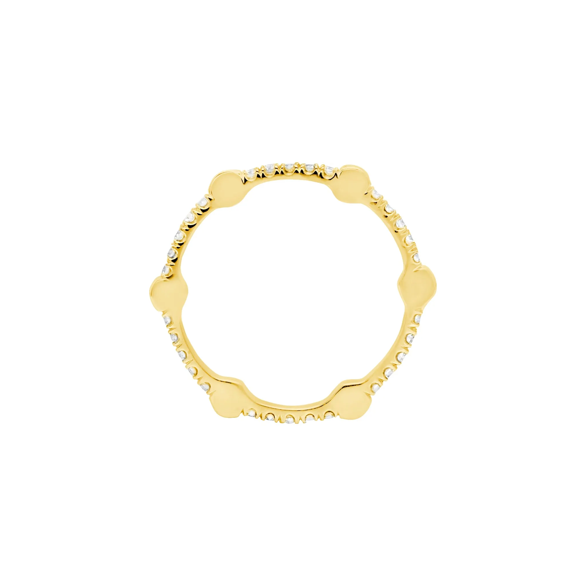 Yellow Sapphire Gear Band | Yellow Gold