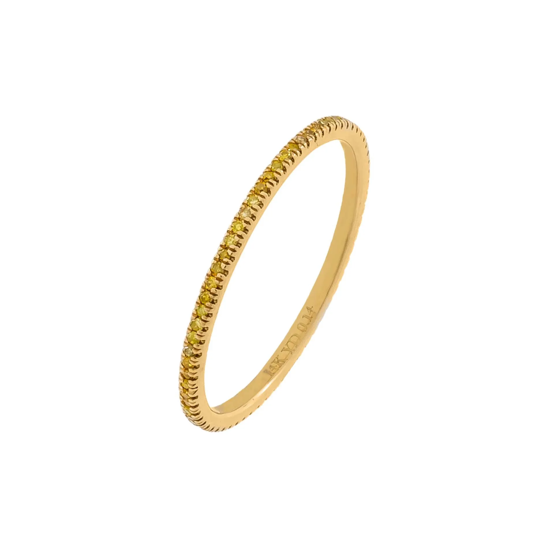 Yellow Topaz Eternity Band 14K