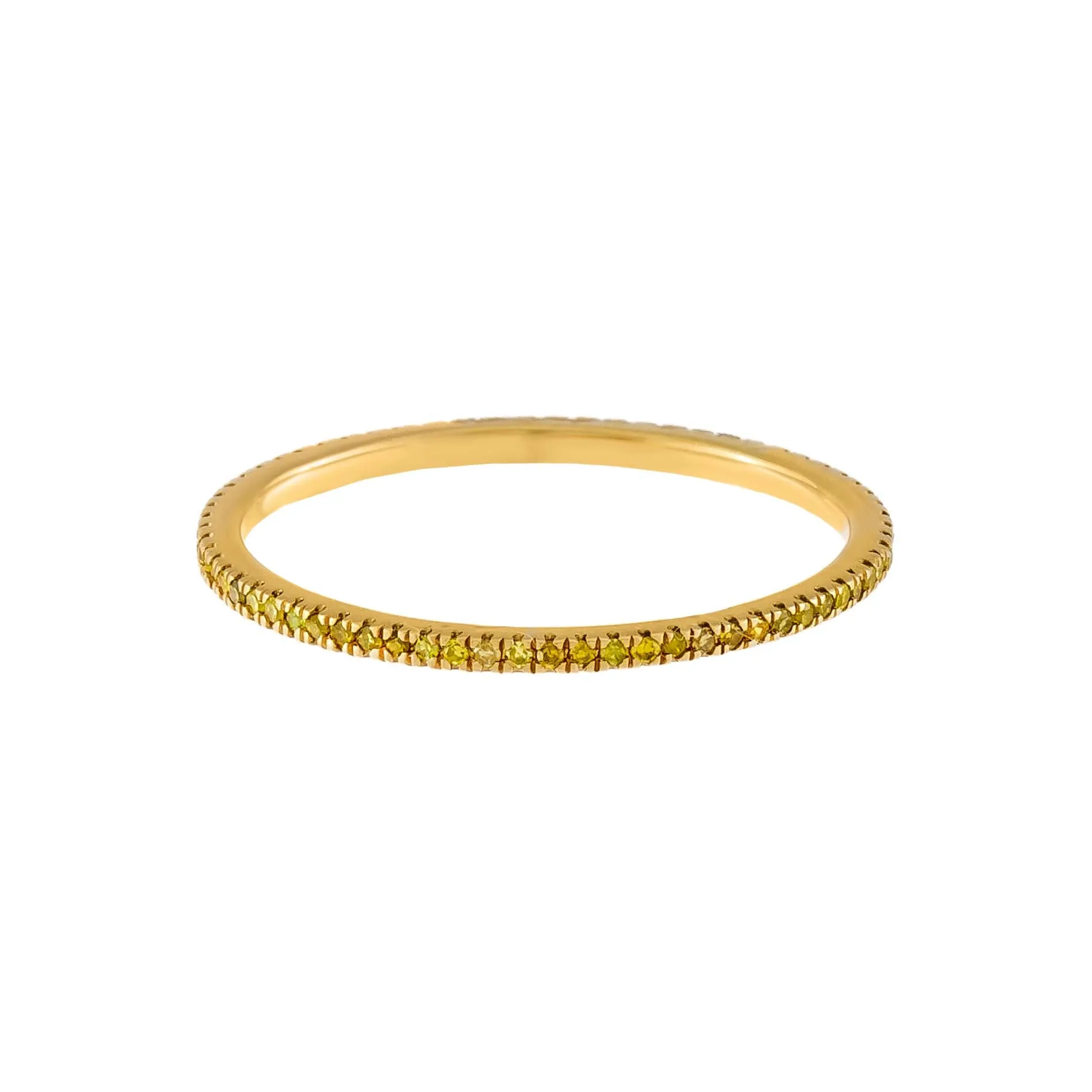Yellow Topaz Eternity Band 14K