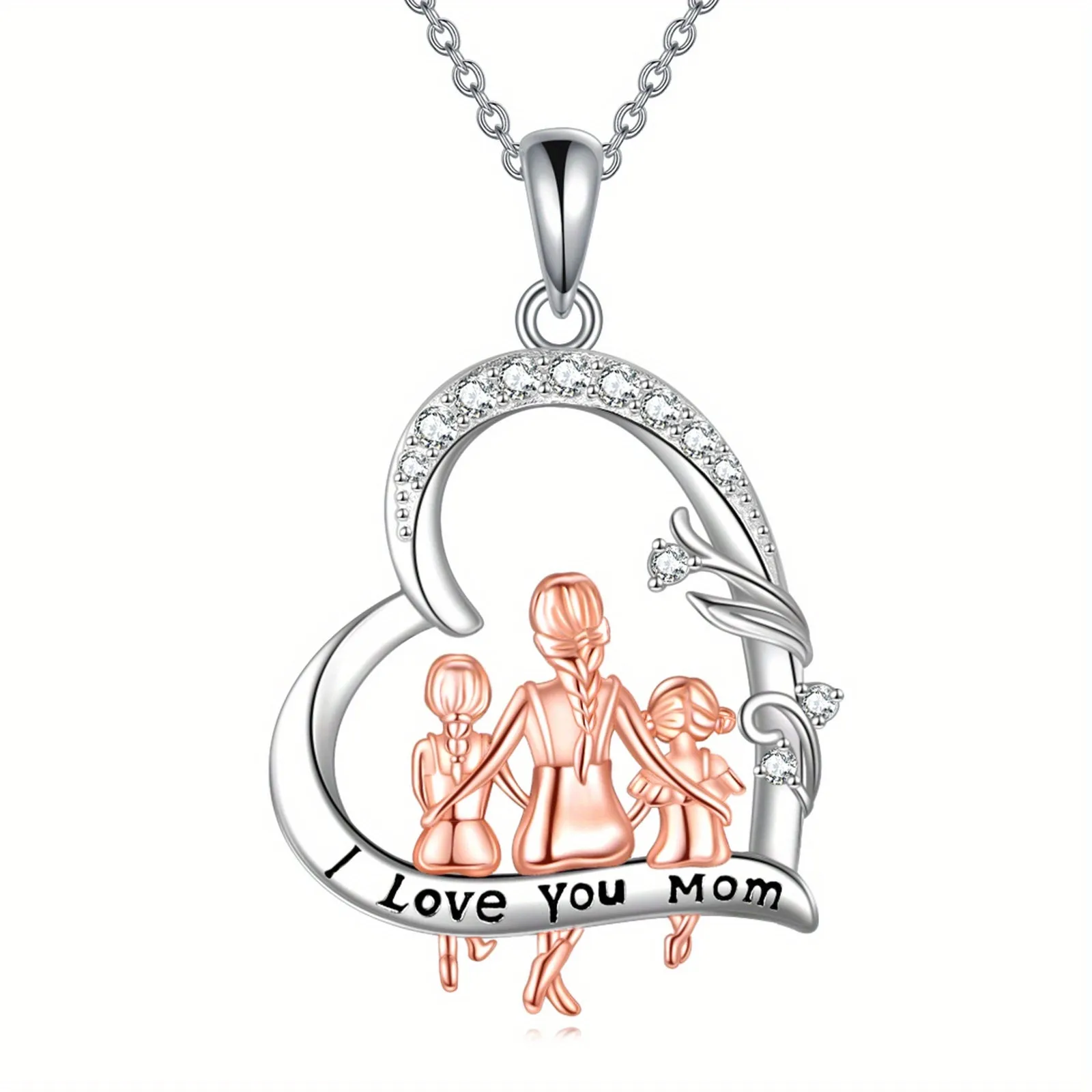 YFN Pure Silvery Mother Necklace 925 Christmas Gift