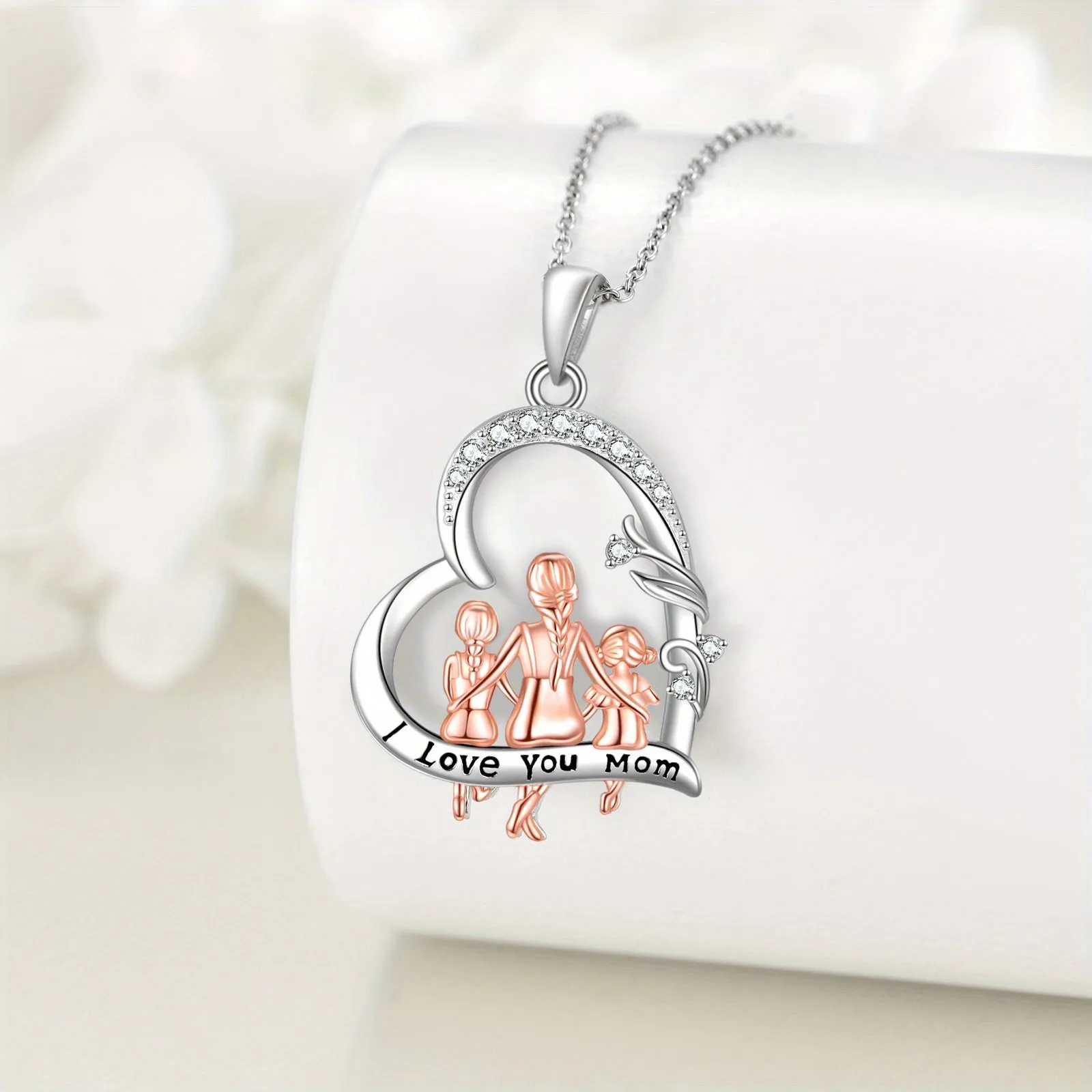 YFN Pure Silvery Mother Necklace 925 Christmas Gift