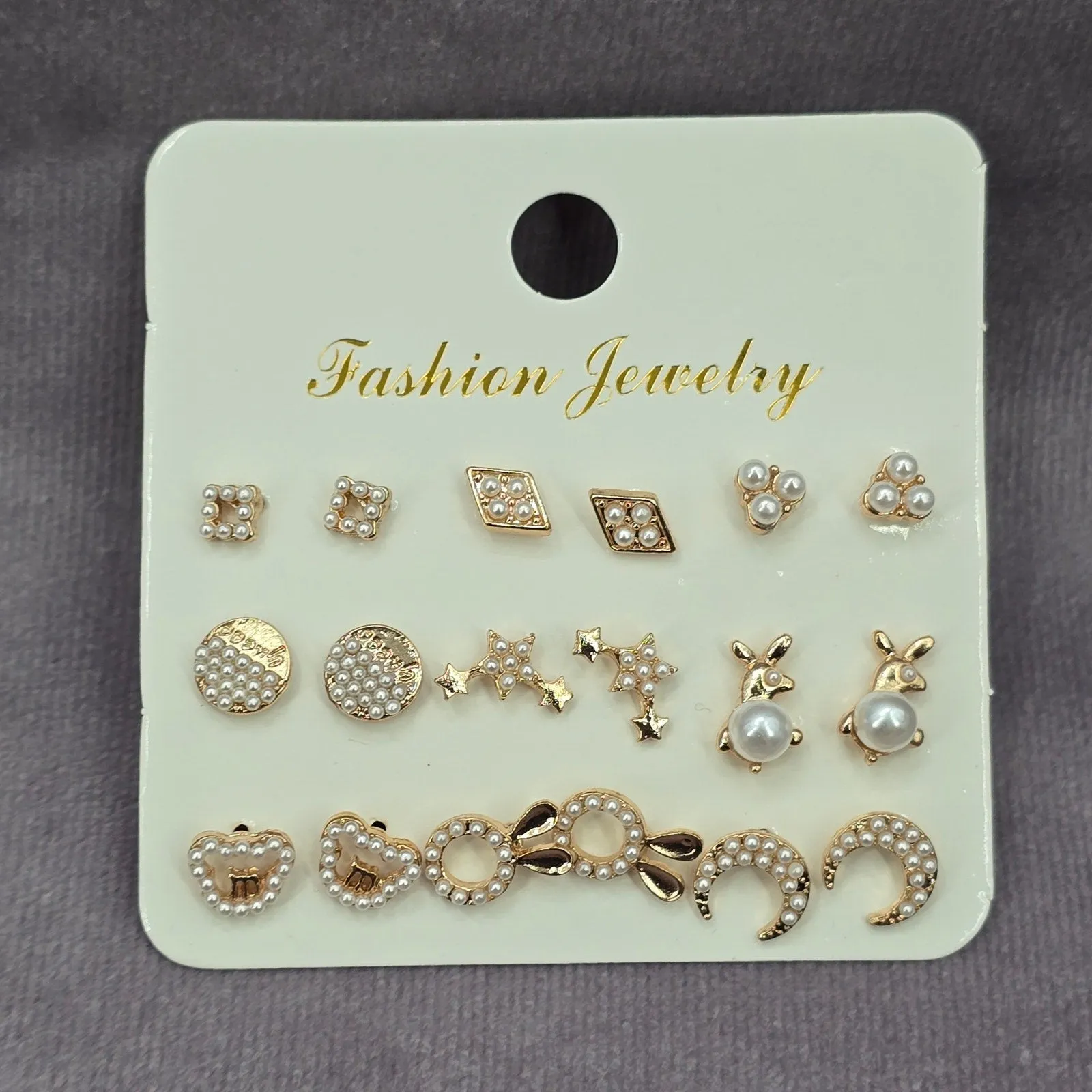 Zara Gold Pearl Stud Fashion Jewelry Earrings NWT