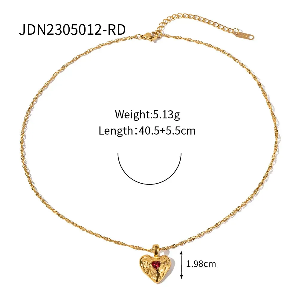 Zirconia Heart Necklace