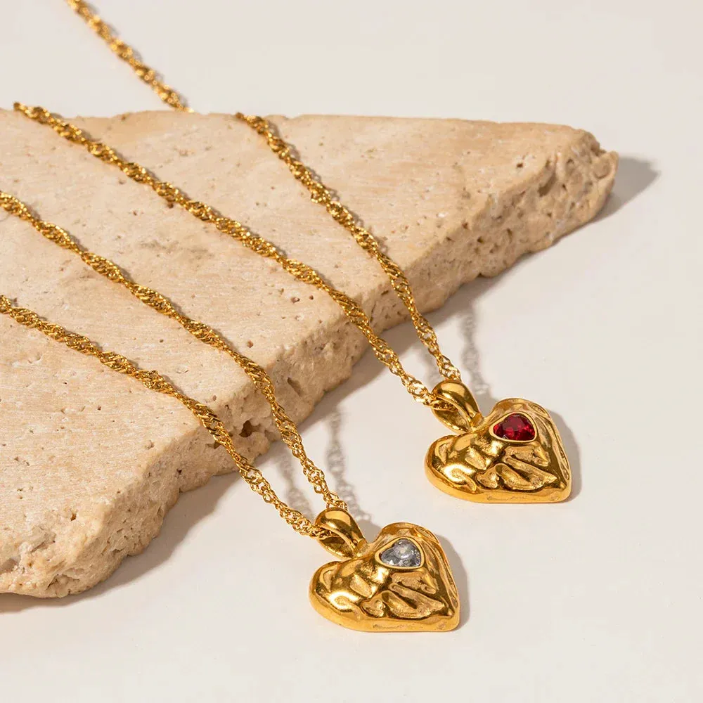Zirconia Heart Necklace