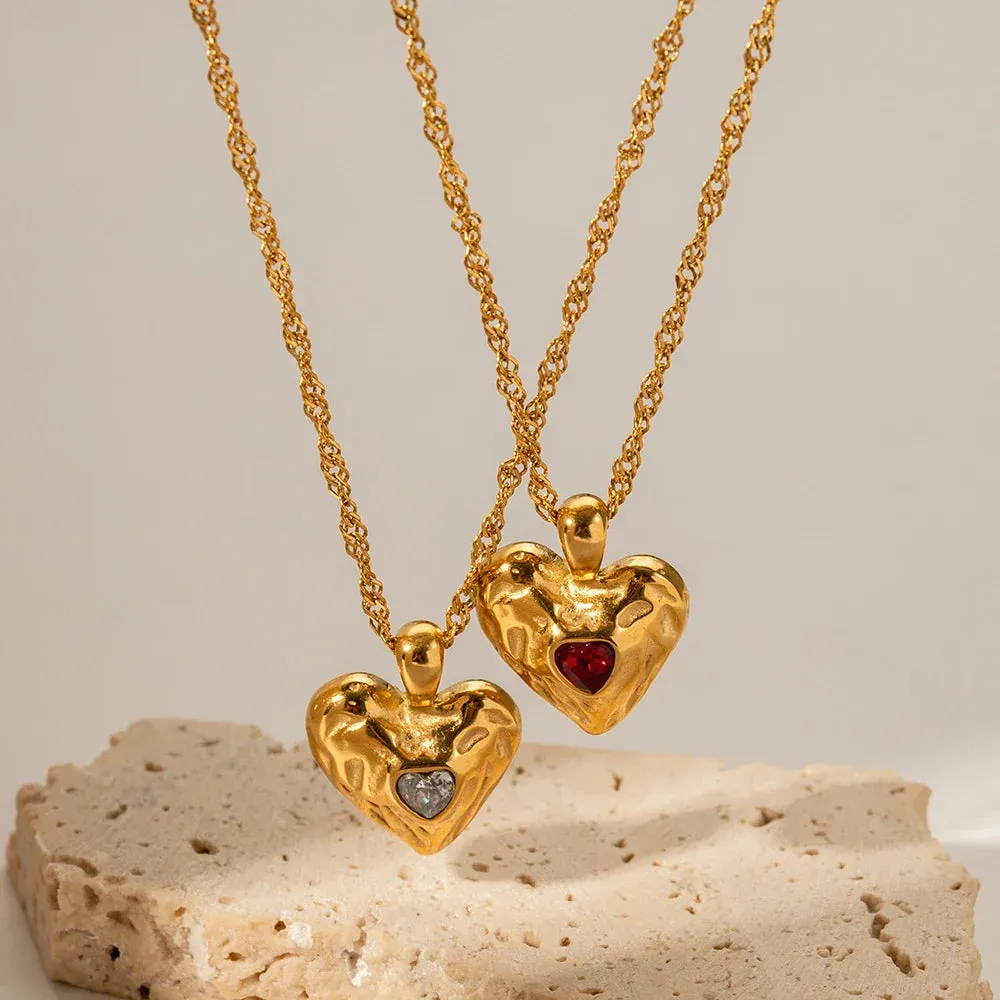Zirconia Heart Necklace