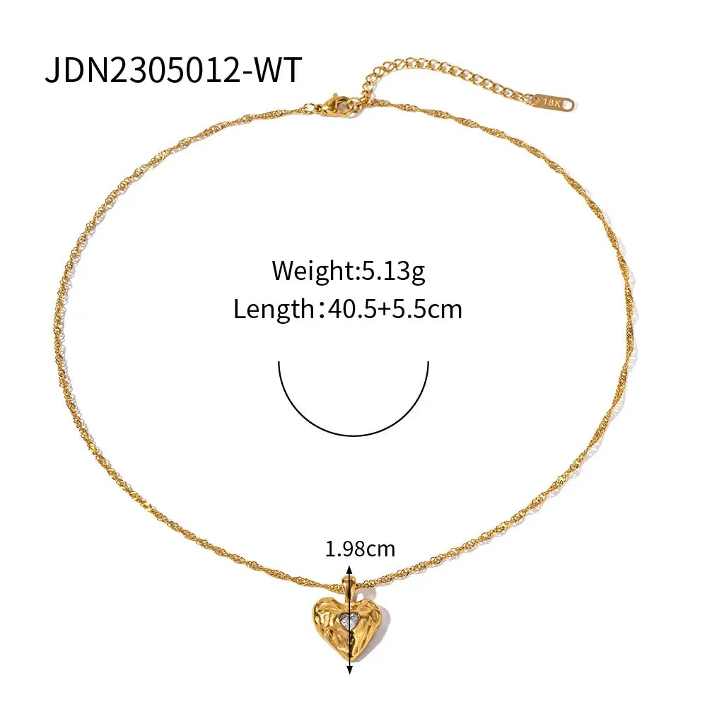 Zirconia Heart Necklace