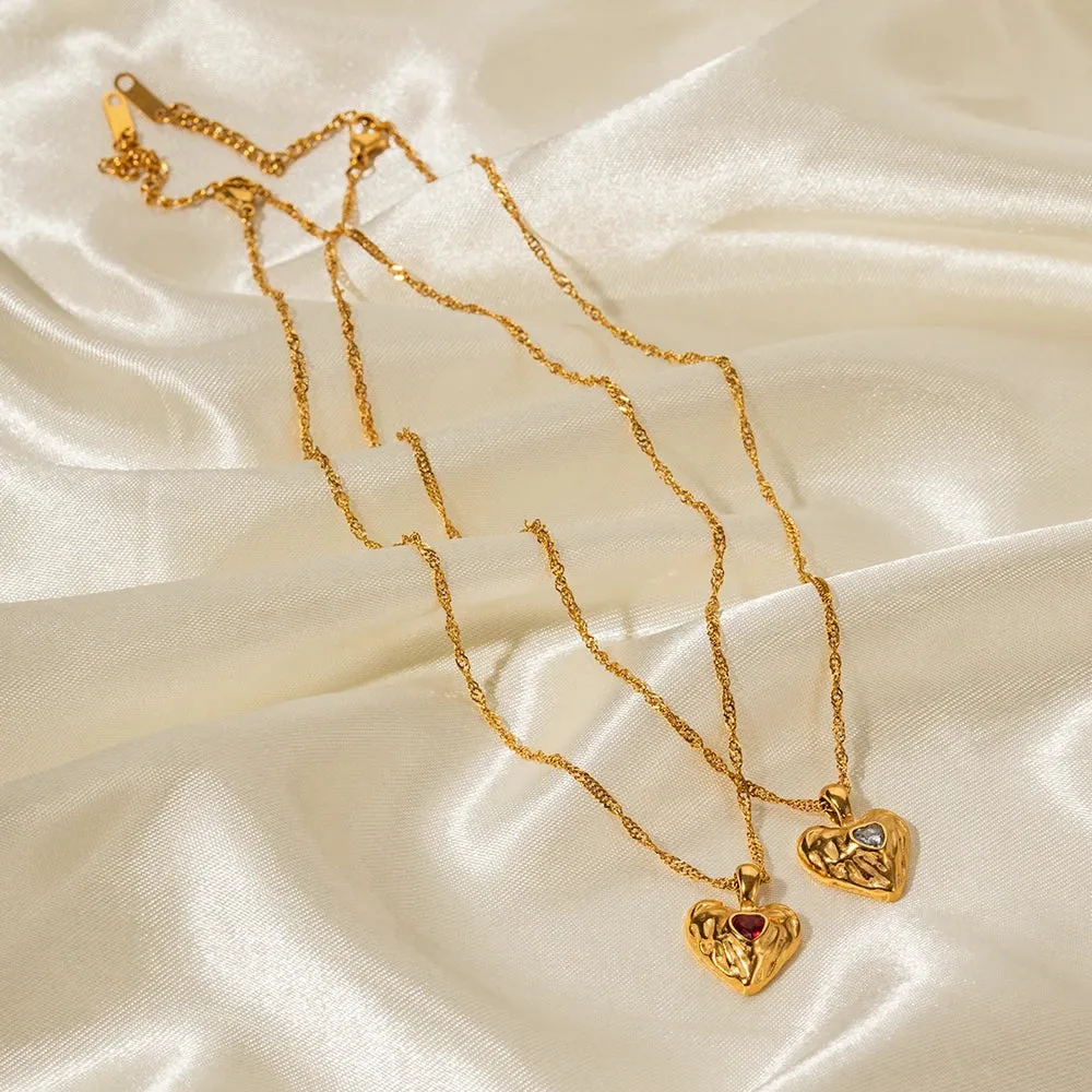Zirconia Heart Necklace